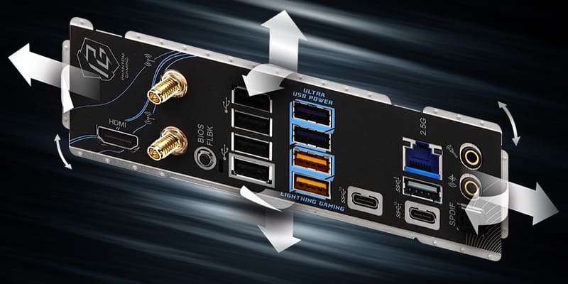 Flexible Integrated I/O Shield